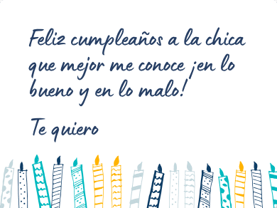 Mensaje de cumpleaños bonito para una amiga