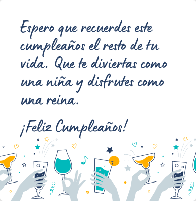 Mensaje de cumpleaños bonito para una amiga