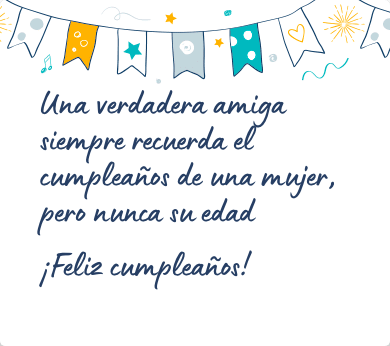 Mensaje de cumpleaños original para una amiga