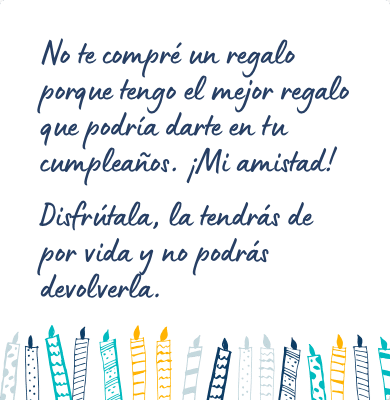 Mensaje de cumpleaños original para una amiga
