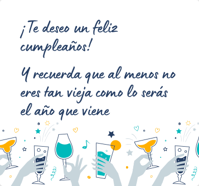 Mensaje de cumpleaños divertido para una amiga
