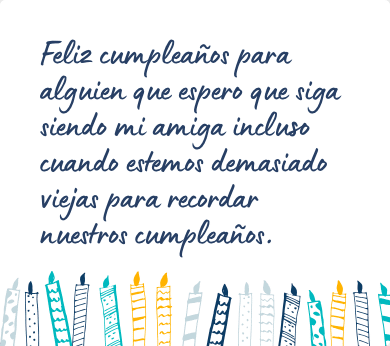 Mensaje de cumpleaños divertido para una amiga