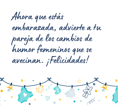 Mensaje para felicitar un embarazo