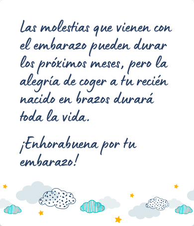 Mensaje para felicitar un embarazo