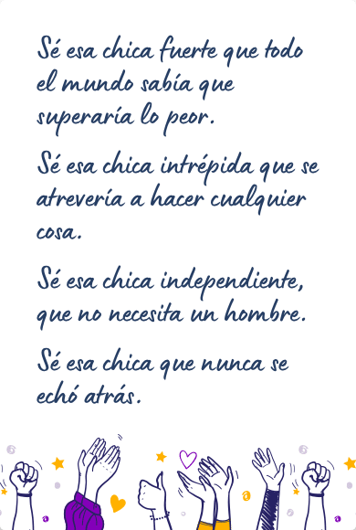 Mensaje feminista para una amiga