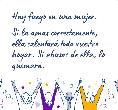 Mensaje feminista para una amiga