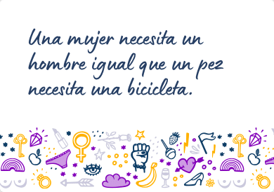 Mensaje feminista para una amiga