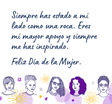 Mensaje para felicitar el Día de la Mujer