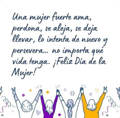 Mensaje para felicitar el Día de la Mujer