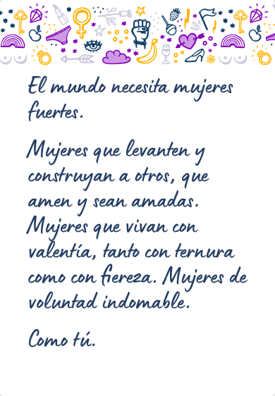 Mensaje para felicitar el Día de la Mujer