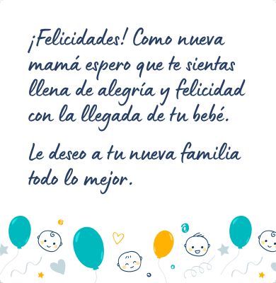 Mensaje para felicitar un nacimiento