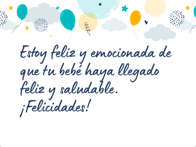 Mensaje para felicitar un nacimiento