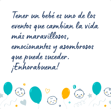 Mensaje para felicitar un nacimiento