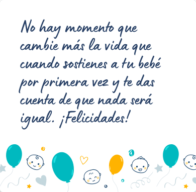 Mensaje para felicitar un nacimiento