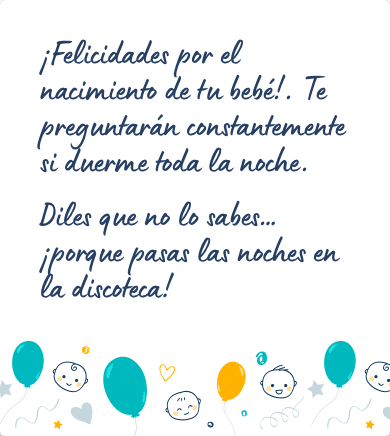Mensaje para felicitar un nacimiento