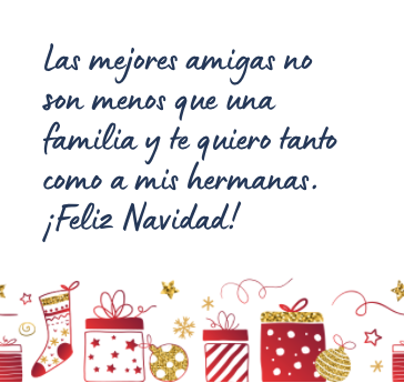 Mensaje de Navidad bonito para una amiga