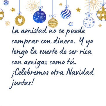 Mensaje de Navidad bonito para una amiga
