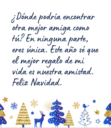Mensaje de Navidad bonito para una amiga