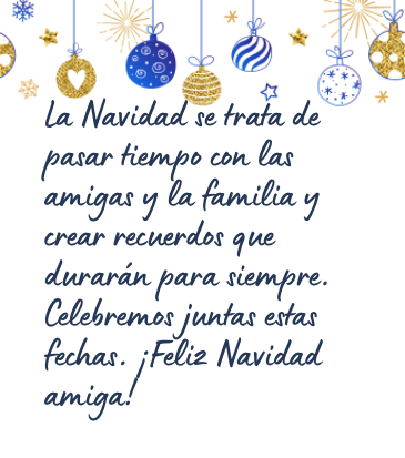 Mensaje de Navidad bonito para una amiga
