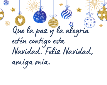 Mensaje de Navidad bonito para una amiga