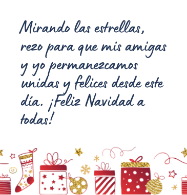 Mensaje de Navidad bonito para una amiga