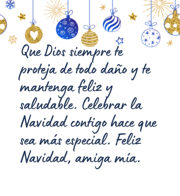 Mensaje de Navidad bonito para una amiga