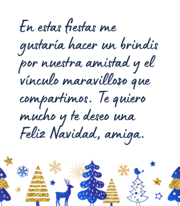 Mensaje de Navidad bonito para una amiga
