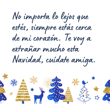 Mensaje de Navidad bonito para una amiga
