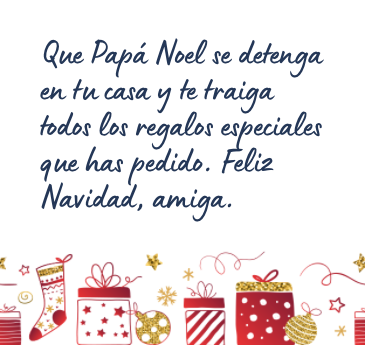 Mensaje de Navidad bonito para una amiga
