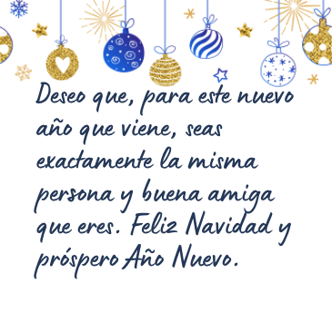 Mensaje de Navidad bonito para una amiga