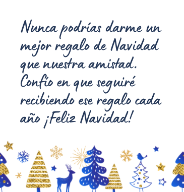 Mensaje de Navidad bonito para una amiga