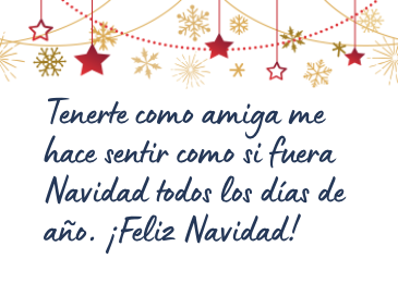 Mensaje de Navidad bonito para una amiga