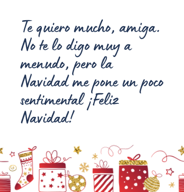 Mensaje de Navidad bonito para una amiga