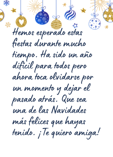 Mensaje de Navidad bonito para una amiga