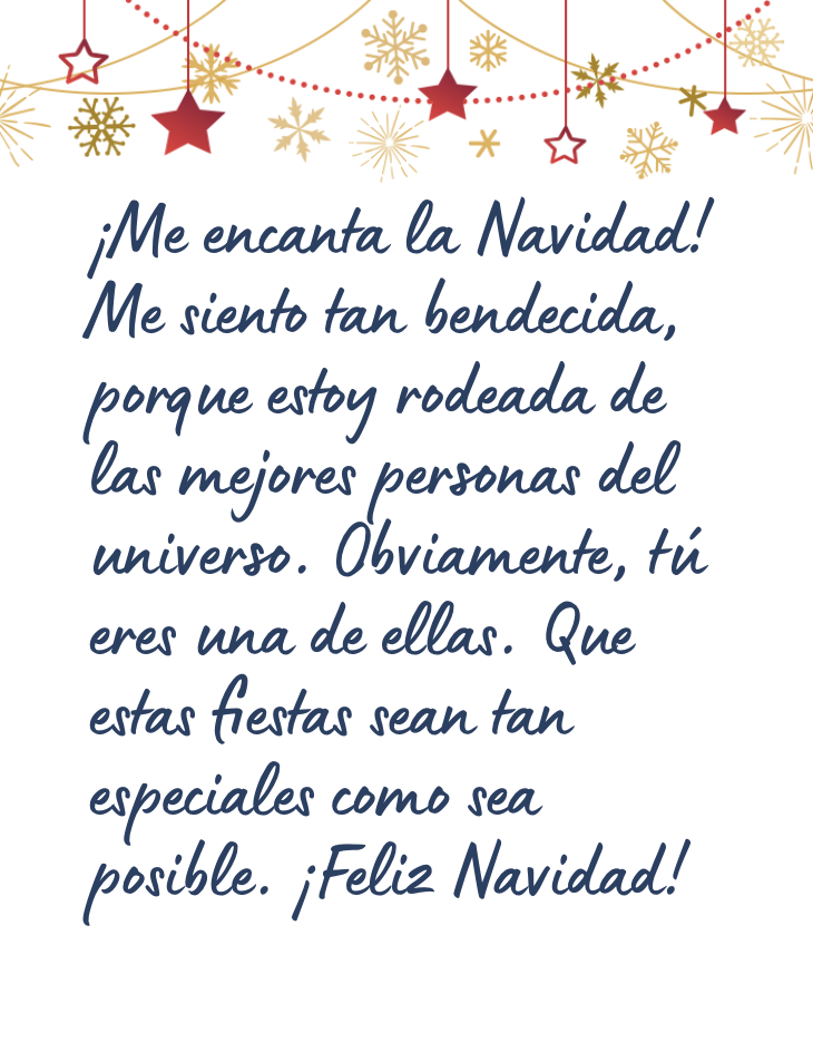 Mensaje de Navidad bonito para una amiga