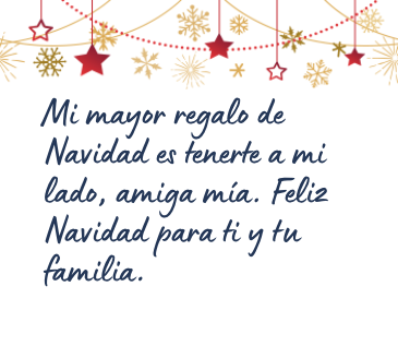 Mensaje de Navidad bonito para una amiga