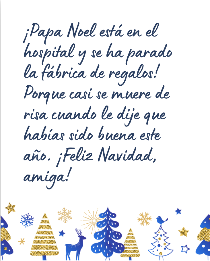 Mensaje de Navidad divertido para una amiga