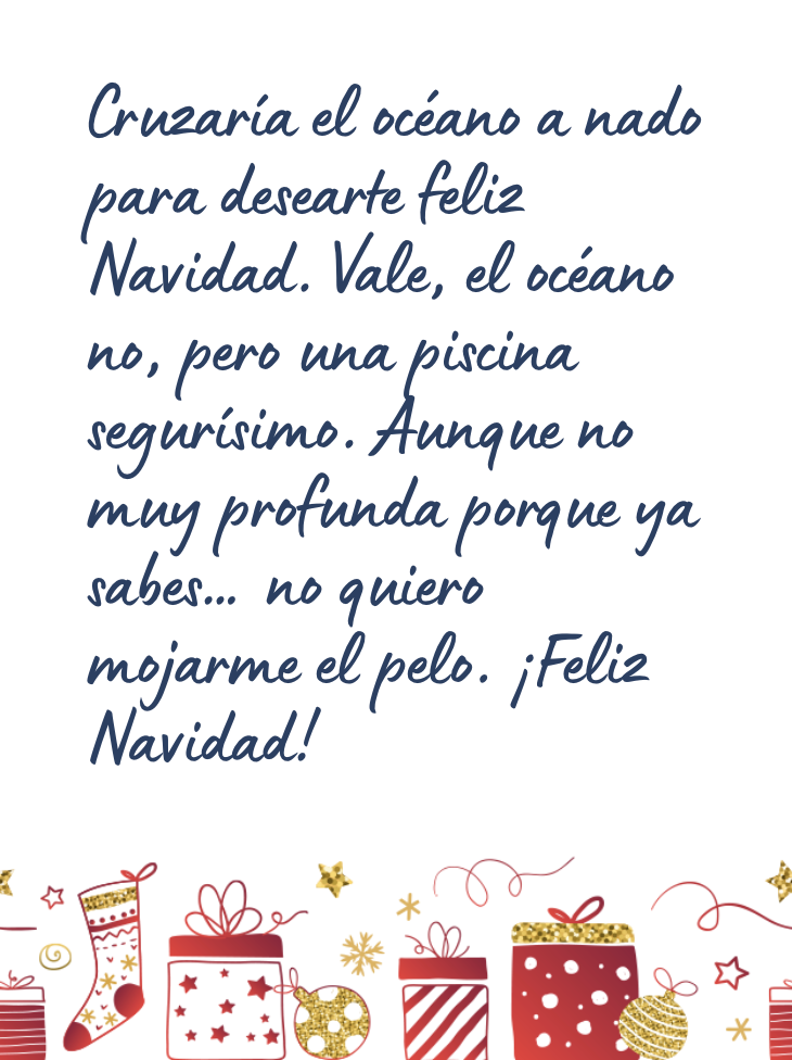 Mensaje de Navidad divertido para una amiga