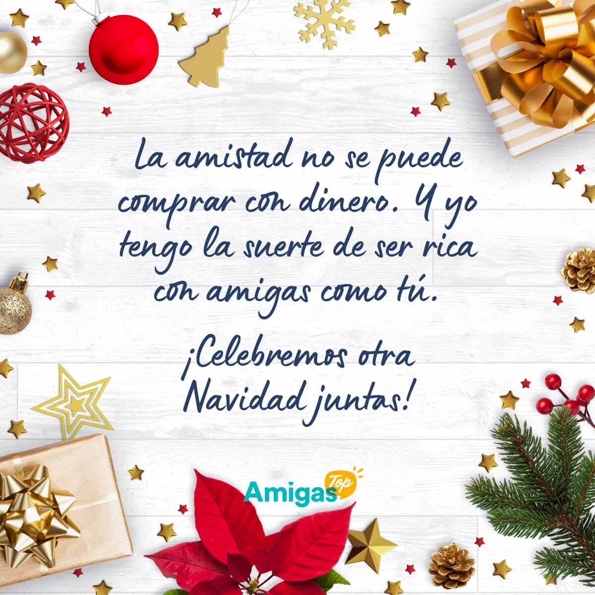 Frases de feliz Navidad para una amiga 2023 