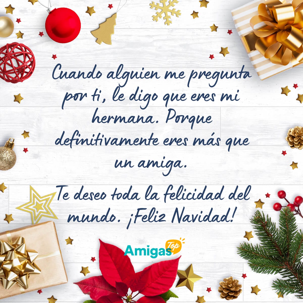 Imagen de Mensaje de Navidad bonito para una amiga
