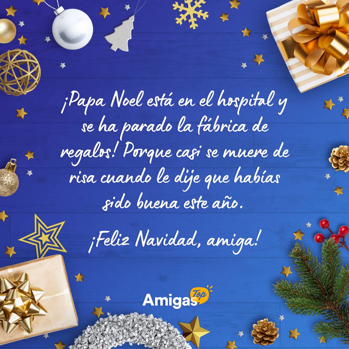 Imagen de Mensaje de Navidad divertido para una amiga