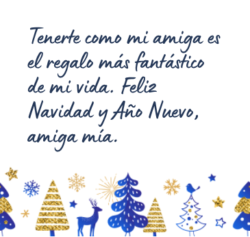 Mensaje de Navidad bonito para una amiga