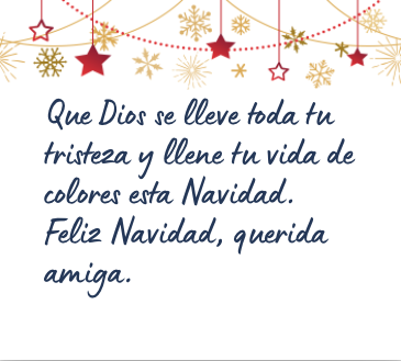Mensaje de Navidad bonito para una amiga